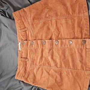 Orange corduroy skirt